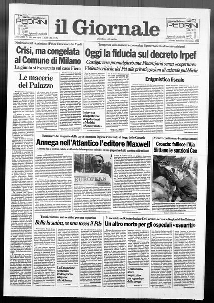 Il giornale : quotidiano del mattino